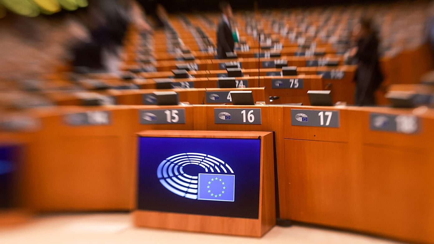 El hemiciclo durante una sesión plenaria en el Parlamento Europeo en Bruselas, Bélgica, el 25 de marzo de 2026 EFE-EPA-OLIVIER-HOSLET