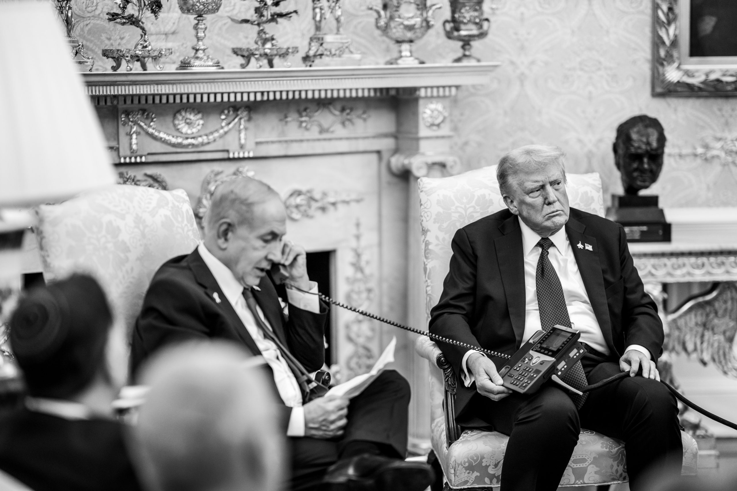 El presidente Donald Trump y el primer ministro israelí, Benjamin Netanyahu, ofrecen una rueda de prensa conjunta