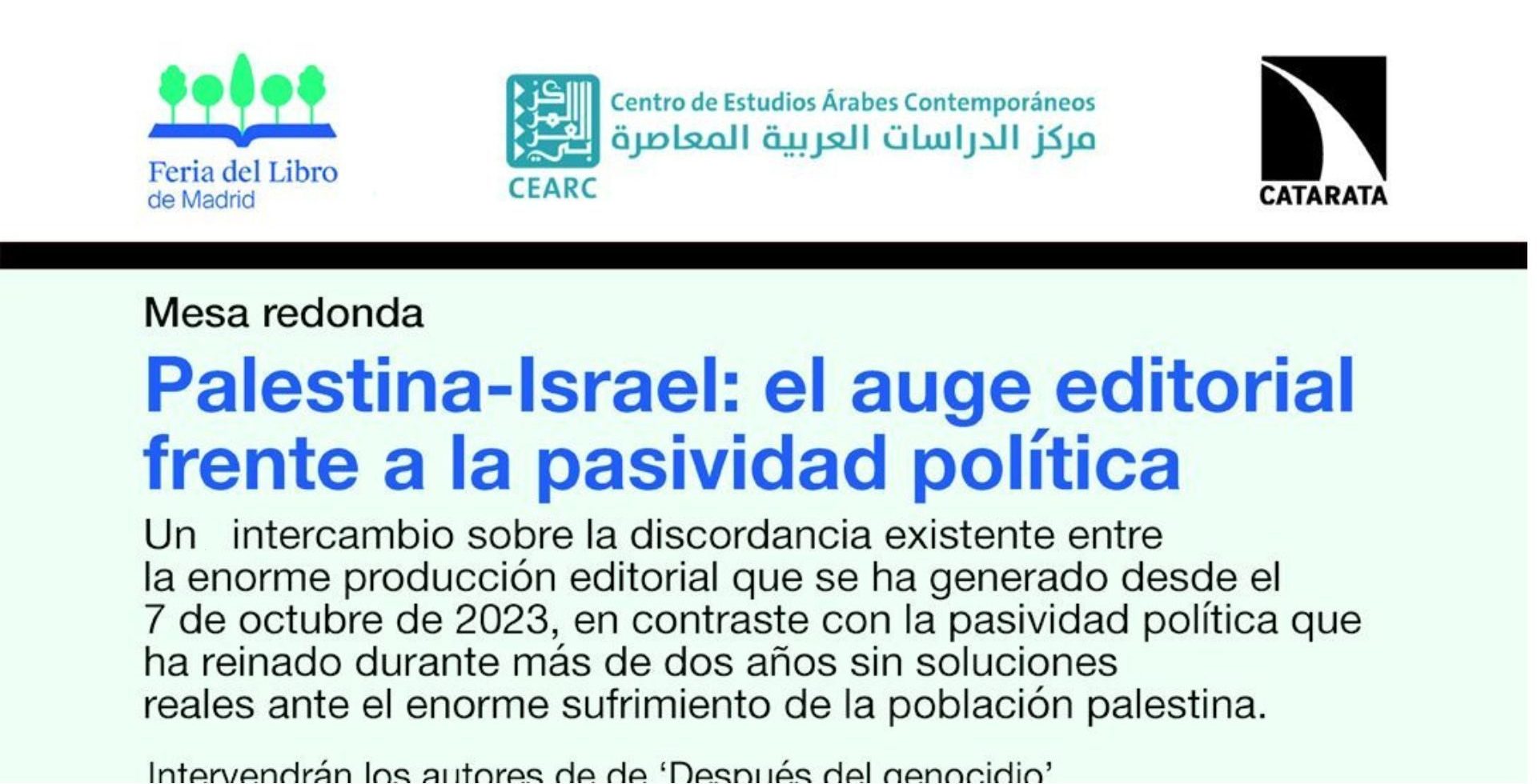Palestina-Israel el auge editorial frente a la pasividad política