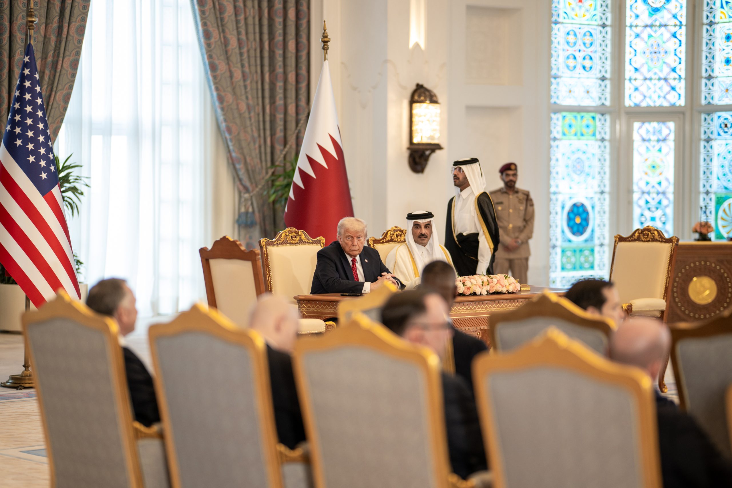 Visita de Estado de Donald Trump a Qatar, 14 de mayo de 2025. Official White House Photo / Daniel Torok
